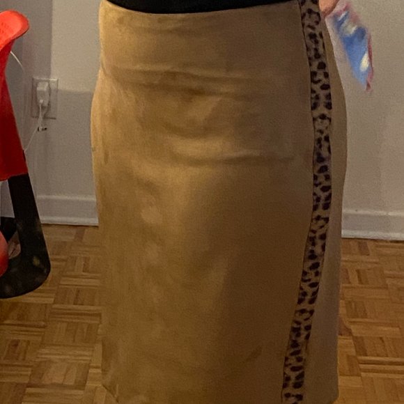 Skirt caramel with animal print (Michael Tyler) - Picture 6 of 6